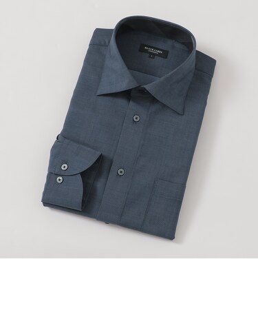 ウォッシャブルウールシャドークレストブリッジチェックセミワイドカラーシャツ