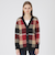 クレストブリッジチェックウーリージャカードカーディガン