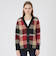 クレストブリッジチェックウーリージャカードカーディガン