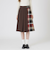 ウールライクツイルパーシャルチェックスカート