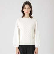 ニットベスト付きカットソー