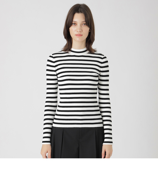 レーヨンストレッチタートルニット