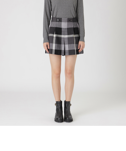 クレストブリッジチェックスラブプリペラキュロットパンツ