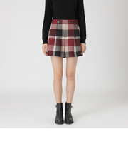 クレストブリッジチェックスラブプリペラキュロットパンツ