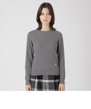 レーヨンストレッチケーブルニット