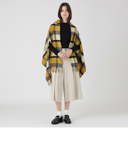 クレストブリッジチェックフード付きストール