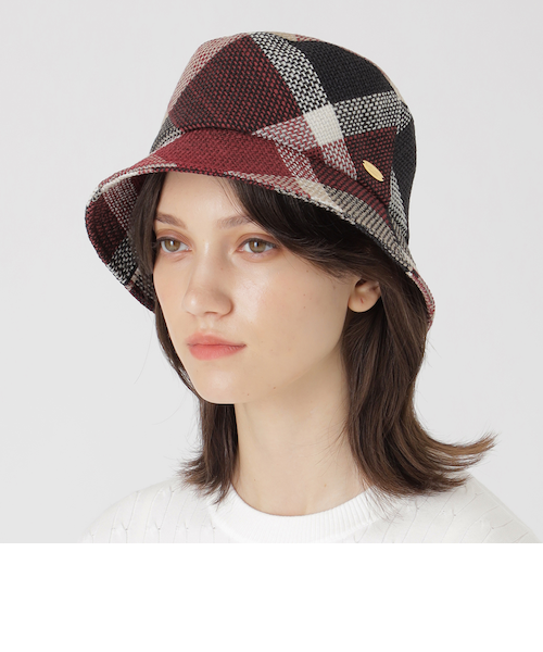 クレストブリッジチェックスラブプリペラバケットハット｜ブルー