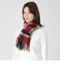 クレストブリッジチェックウォッシャブルカシミヤマフラー