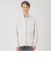 プレーティングカラーシャドーチェックドライバーズニット