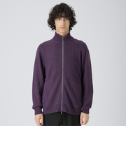 プレーティングカラーシャドーチェックドライバーズニット