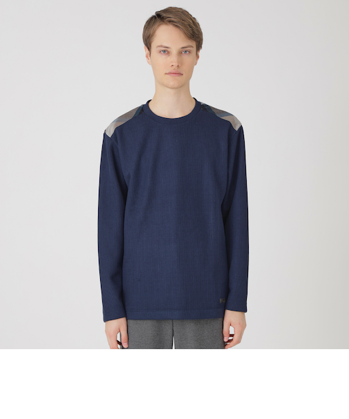 ショルダーチェックニットソー