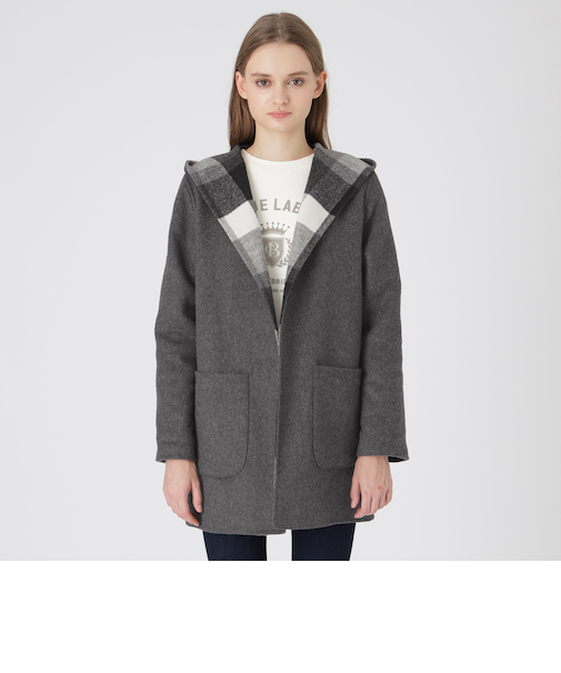 クレストブリッジチェックリバーポリウールコーディガン