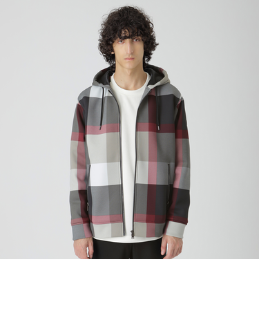 エアリークレストブリッジチェックパデッドパーカー