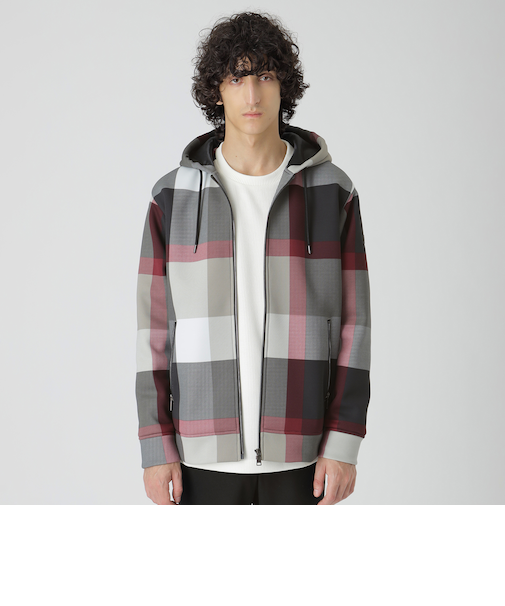 エアリークレストブリッジチェックパデッドパーカー