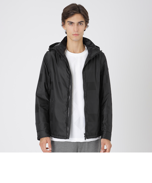 シャドーチェック4WAYパデッドパーカー｜ブルーレーベルブラック