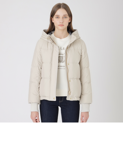 ハイマルチピーチタフタショートダウンコート