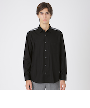 パーシャルチェックマイクロピーチシャツ