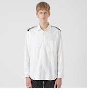 パーシャルチェックマイクロピーチシャツ