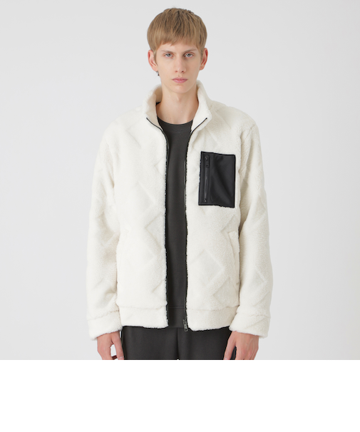 【BLACK lab.】シャドーチェックボアブルゾン