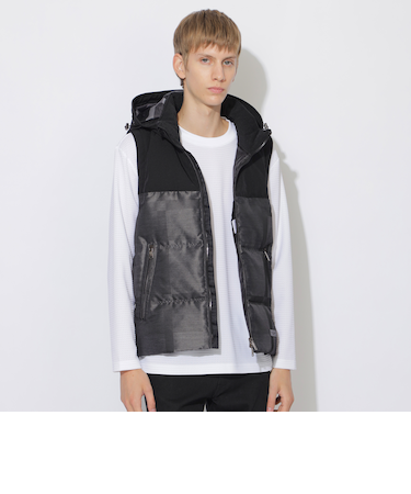 【WEB限定】シャドーチェックダウンベスト