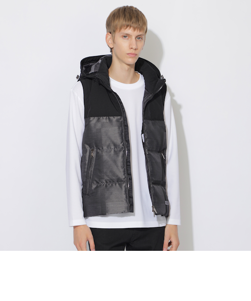 【WEB限定】シャドーチェックダウンベスト