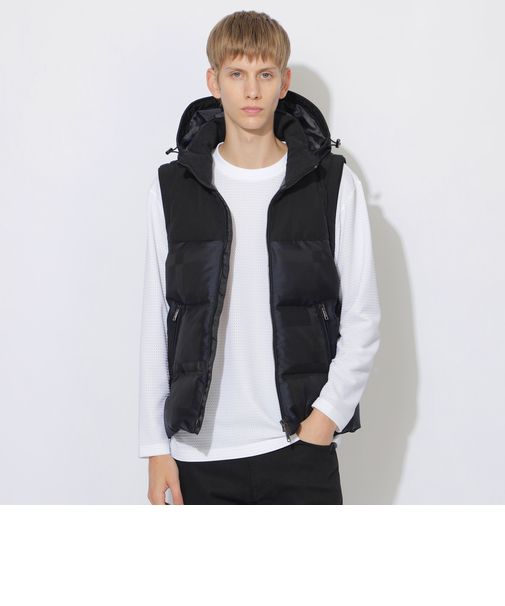 【WEB限定】シャドーチェックダウンベスト