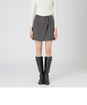 クレストブリッジチェックリバーポリウール巻きスカート