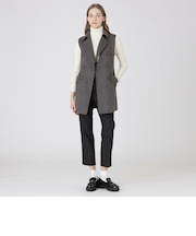 クレストブリッジチェックリバーポリウールジレ