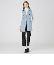 クレストブリッジチェックリバーポリウールジレ