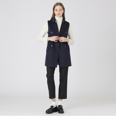 クレストブリッジチェックリバーポリウールジレ