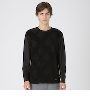 パイルジャカードシャドーチェックカットソー