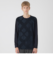 パイルジャカードシャドーチェックカットソー