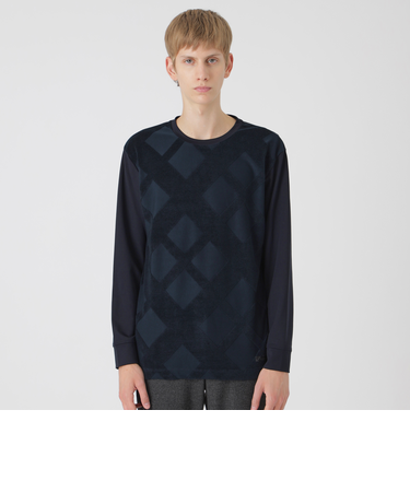 パイルジャカードシャドーチェックカットソー