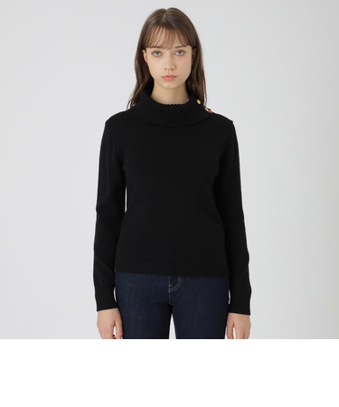 【ウォッシャブル】ウォッシャブルウールオフタートルニット