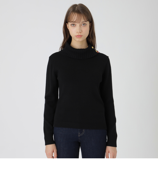 【ウォッシャブル】ウォッシャブルウールオフタートルニット