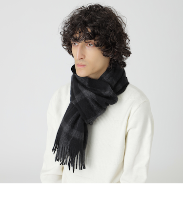 クレストブリッジチェックカシミヤマフラー
