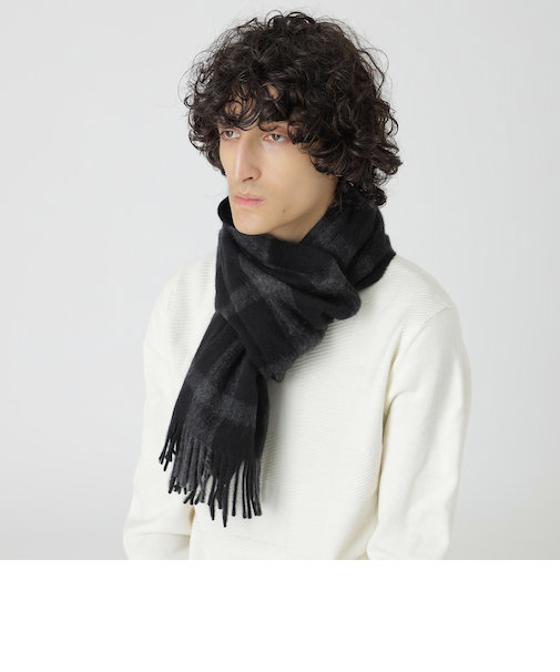 クレストブリッジチェックカシミヤマフラー