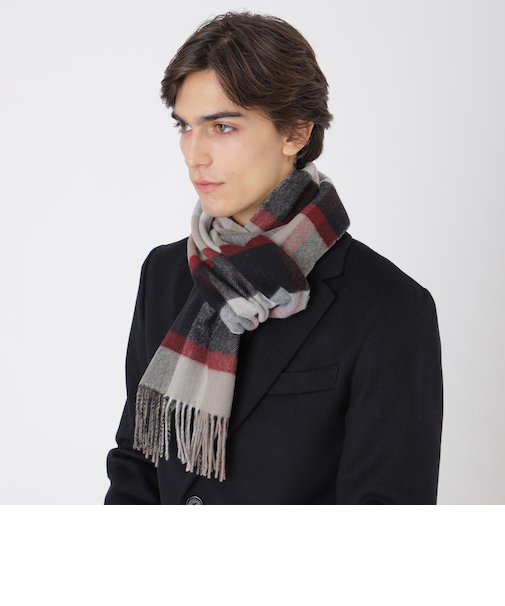 クレストブリッジチェックリバーシブルマフラー