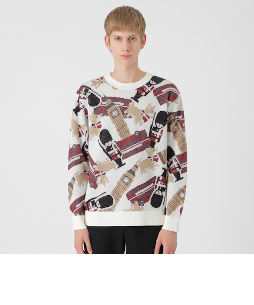 【一部店舗限定】ブリティッシュモチーフジャカードニット