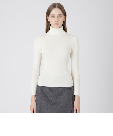 【ウォッシャブル】ウォッシャブルウールタートルネックプルオーバー