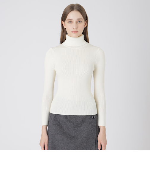 【ウォッシャブル】ウォッシャブルウールタートルネックプルオーバー