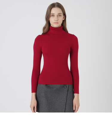 【ウォッシャブル】ウォッシャブルウールタートルネックプルオーバー