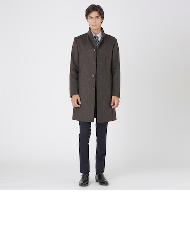 カルゼビーバースタンドカラーコート