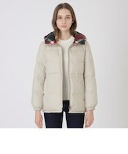 【10th ANNIVERSARY】【はっ水】ストレッチタフタリバーシブルダウンコート