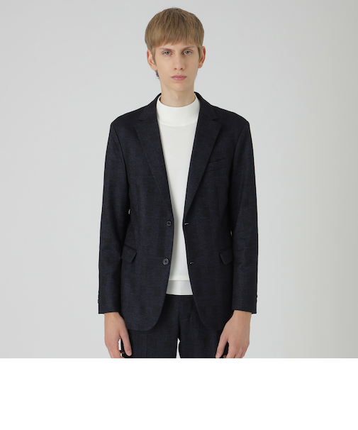 グレンチェックウールジャージージャケット