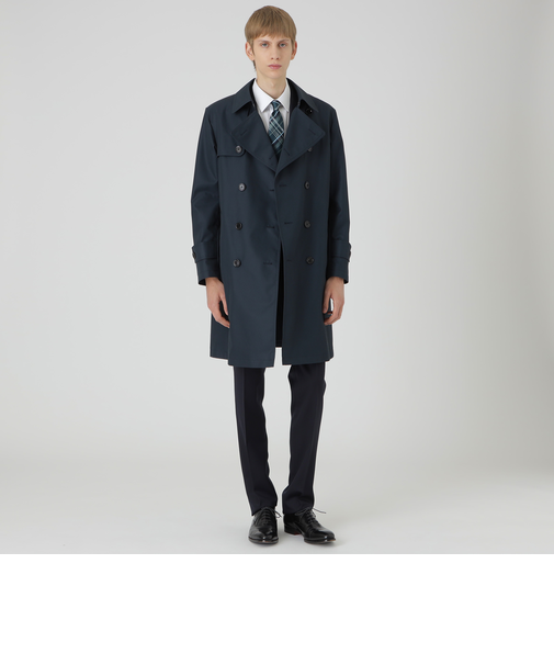 マイクロピーチギャバジンダブルトレンチコート