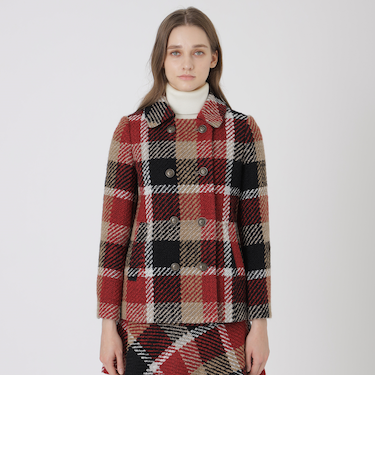 【取扱店舗限定】クレストブリッジチェックロービングツイードジャケットコート
