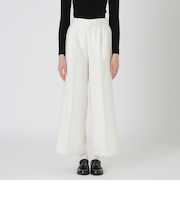 ウールブレンドサキソニーワイドパンツ