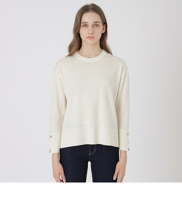 【ウォッシャブル】ウォッシャブルウールオーバーニットプルオーバー