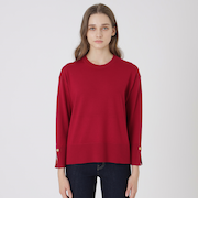 【ウォッシャブル】ウォッシャブルウールオーバーニットプルオーバー